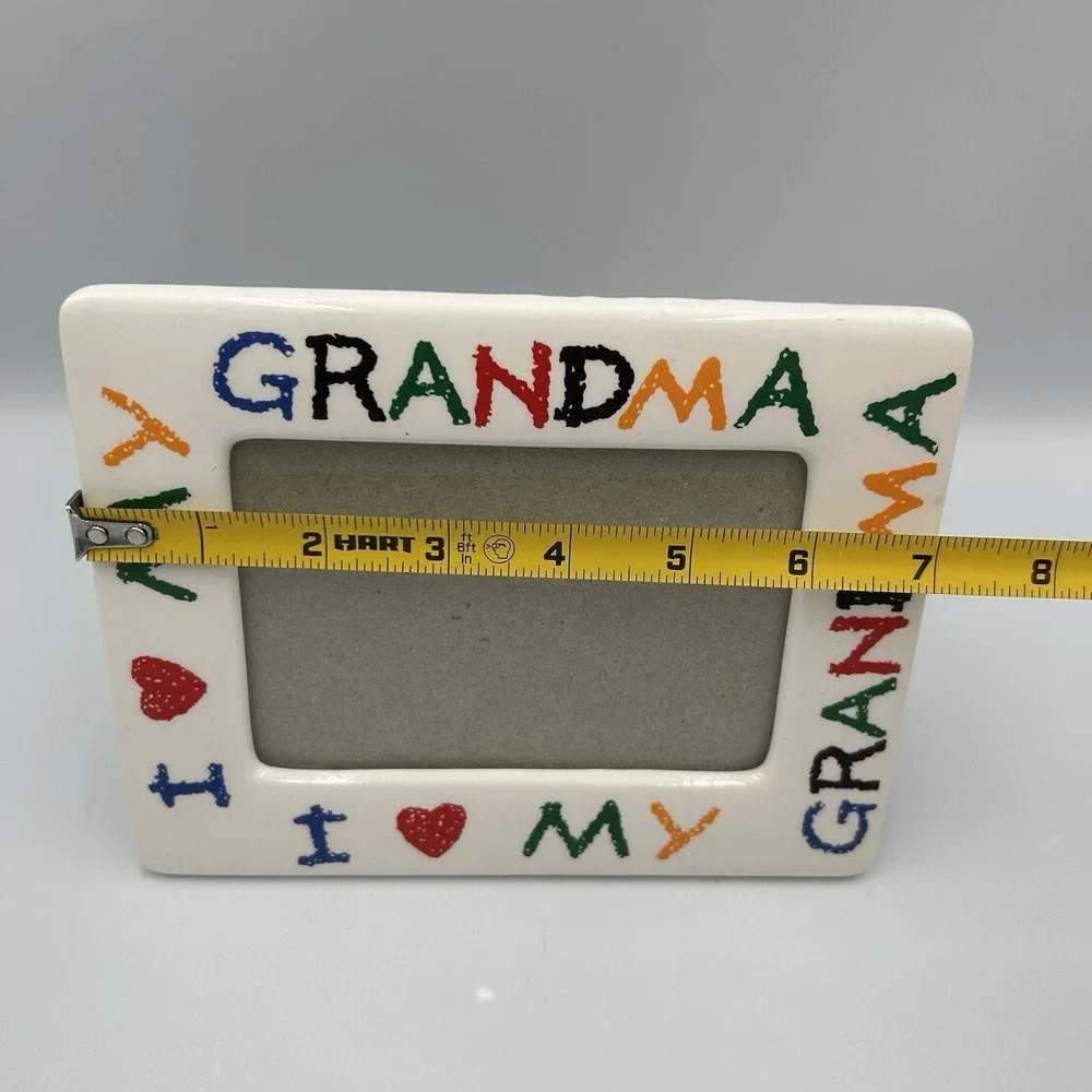 Vintage 1988I Love My Grandma Ceramic Picture‎ Frame 3.5 X 5 Made in Taiwan